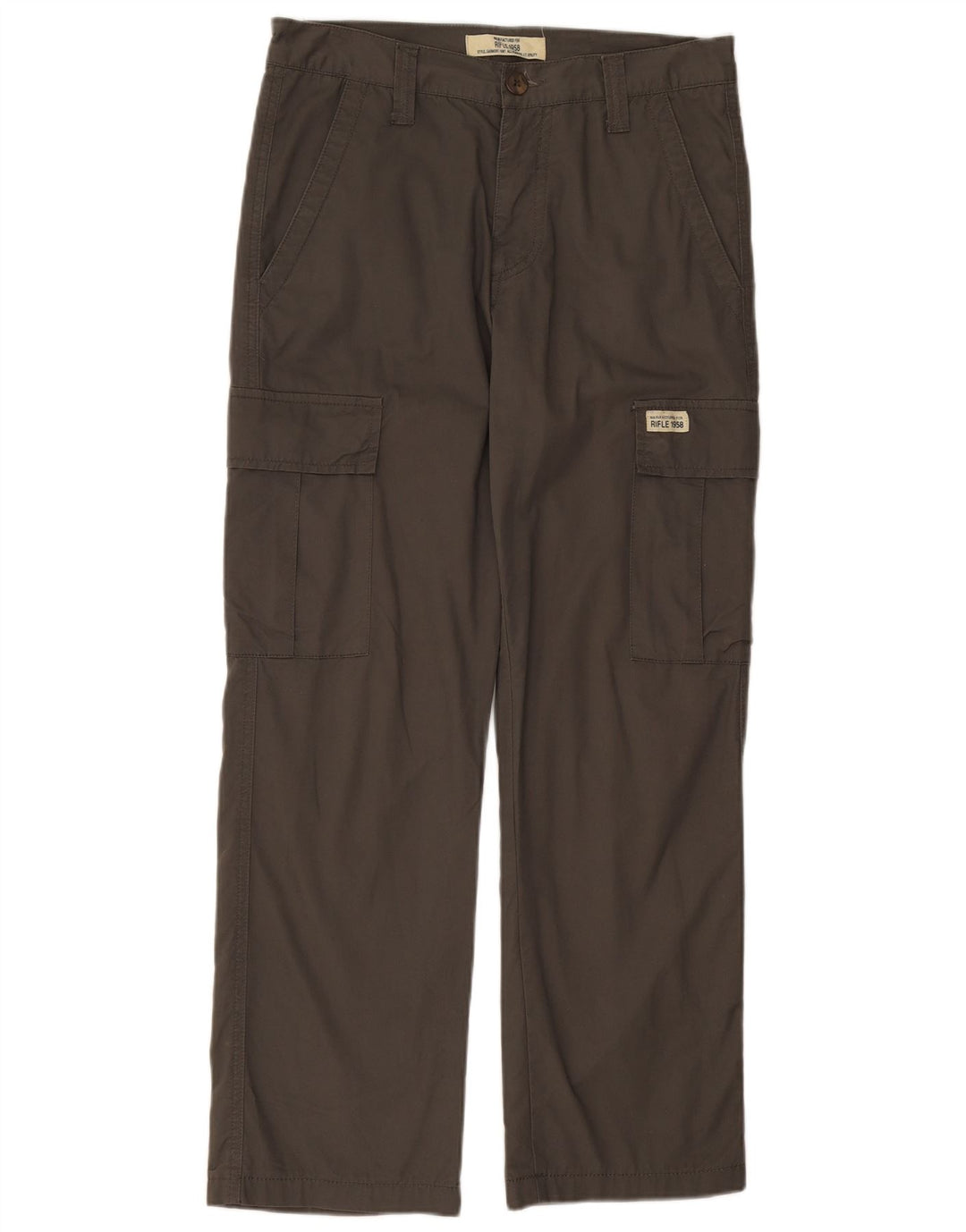 Calça cargo reta feminina RIFLE W32 L29 cinza