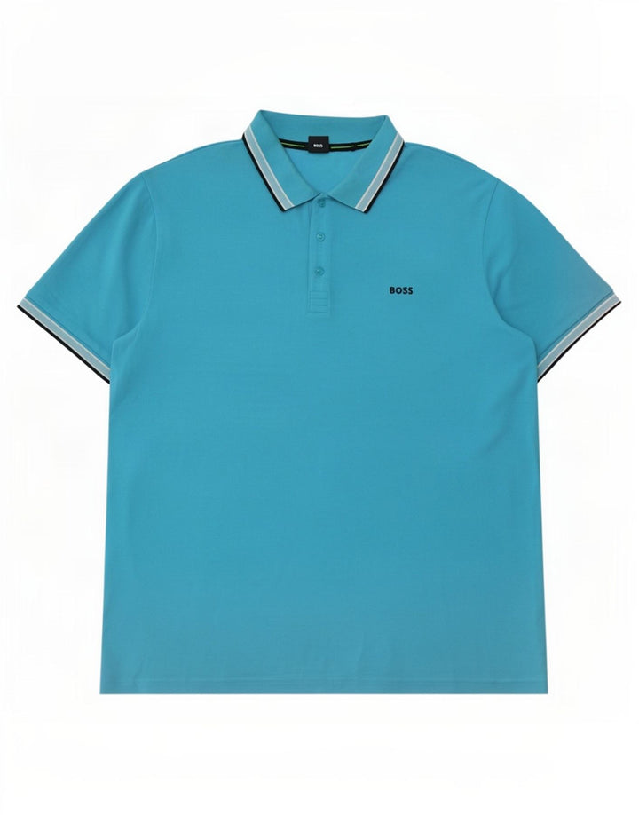 Camisa polo masculina Hugo Boss 4XL algodão azul
