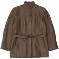 Jaqueta de couro feminina VINTAGE IT 48 XL couro marrom