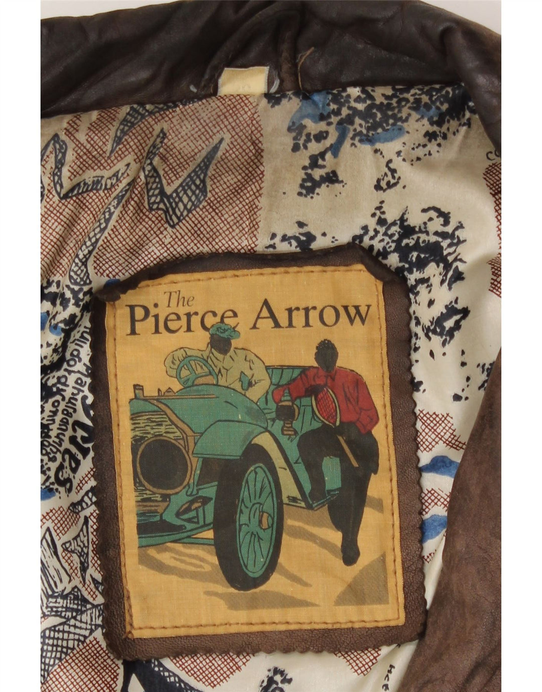 Jaqueta de couro masculina Pierce Arrow IT 56 3XL couro marrom