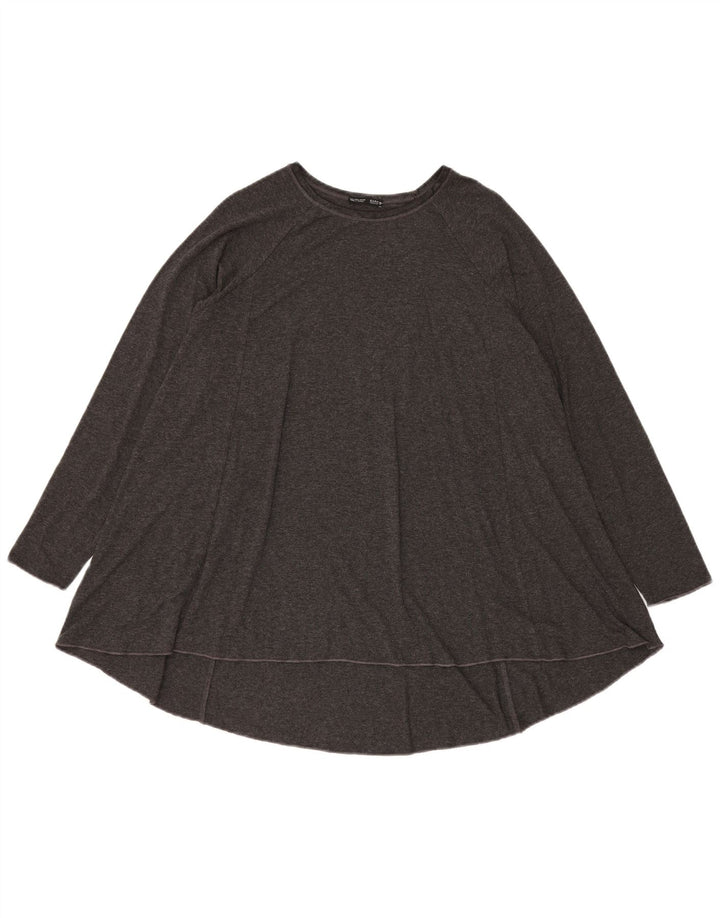 Zara Túnica Oversized Feminina UK 16 Grande Cinza