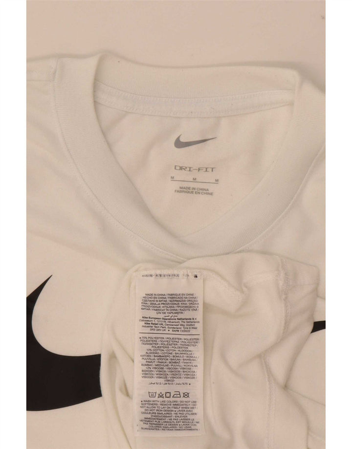 Camiseta masculina Nike Dri Fit Graphic Top Médio Branco Poliéster