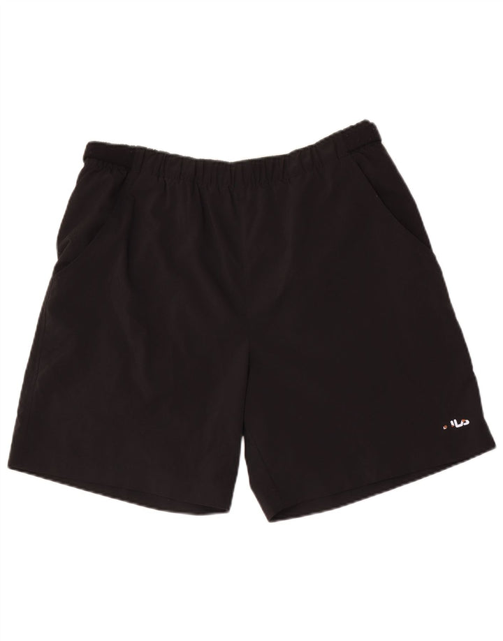 Fila Mens Sport Shorts Médio Preto Poliéster