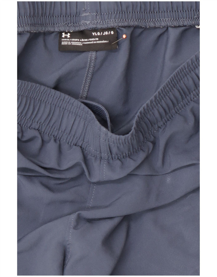 Shorts esportivos gráficos UNDER ARMOUR para meninos 11-12 anos grande azul poliéster