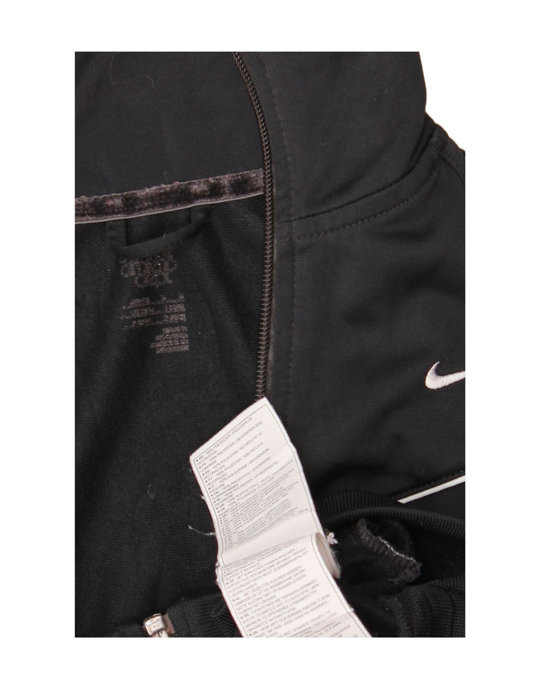 Nike Womens Tracksuit Top Jacket UK 14 Médio Preto