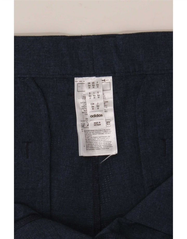 Calça Chino Reta Masculina Adidas W36 L28 Azul Marinho Poliéster