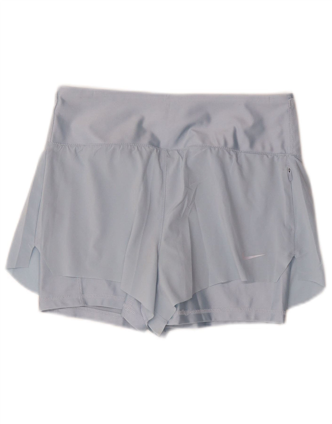 Shorts esportivos femininos Nike Dri Fit UK 10 pequeno azul poliéster