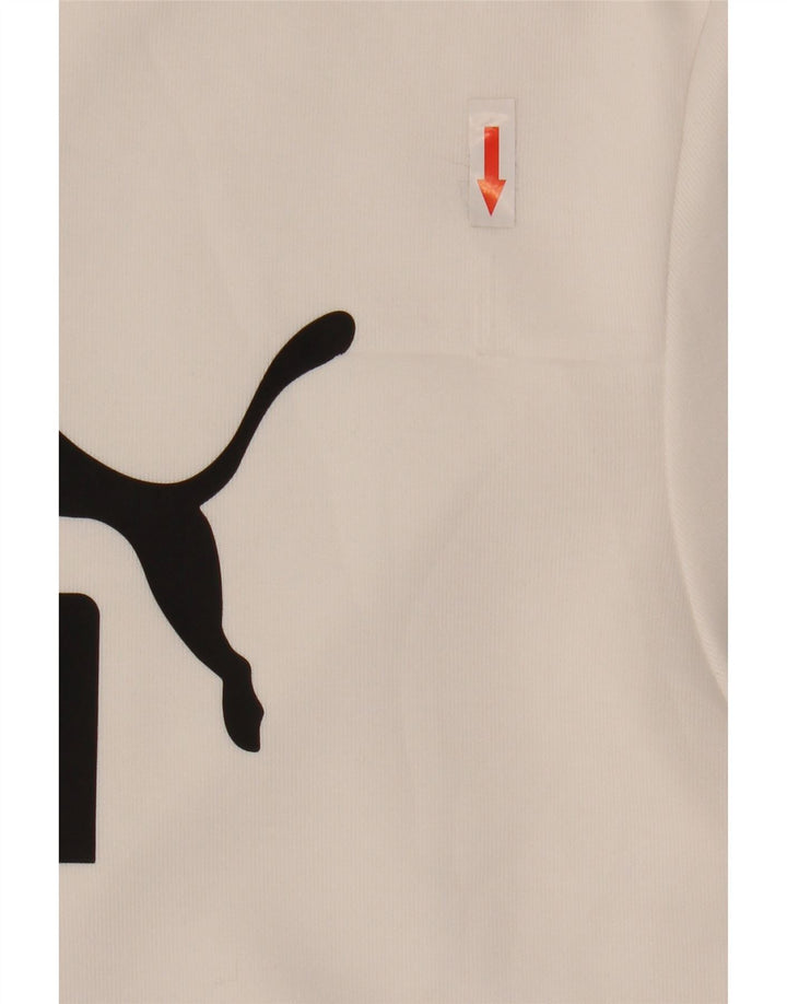 Puma Mens Graphic Moletom Jumper Grande Poliéster Branco