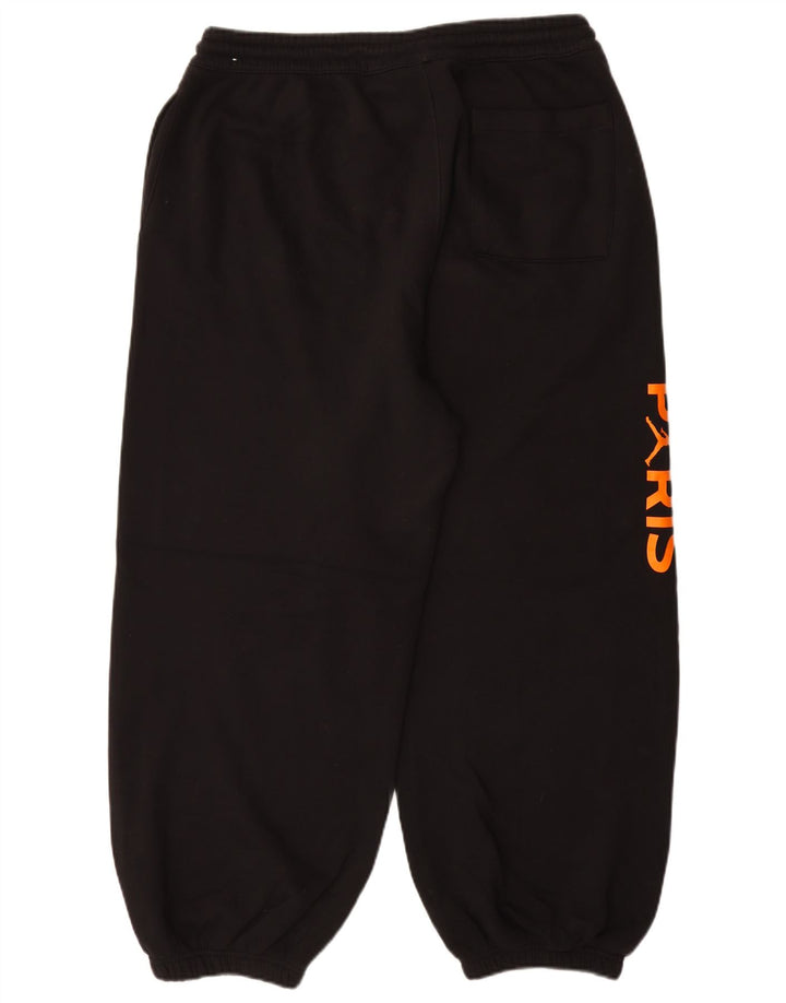 JORDAN Mens Paris Graphic Calças de treino Joggers grandes de algodão preto