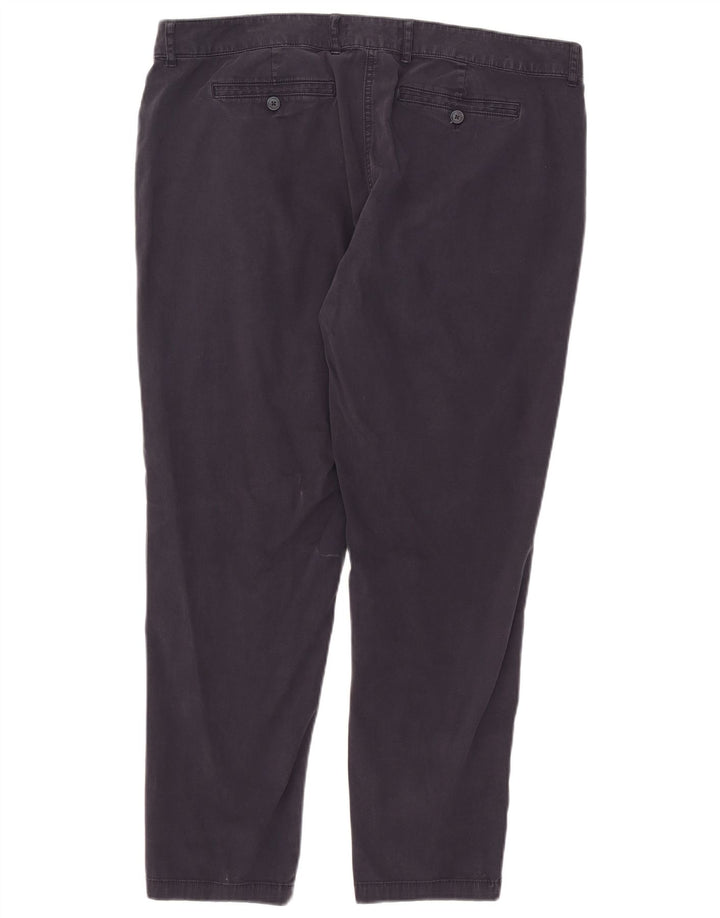 Calça chino reta feminina Marks & Spencer W38 L28 azul marinho