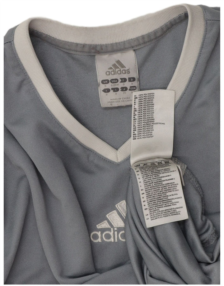 Adidas Mens Climalite Camiseta Top Pequeno Poliéster Cinza