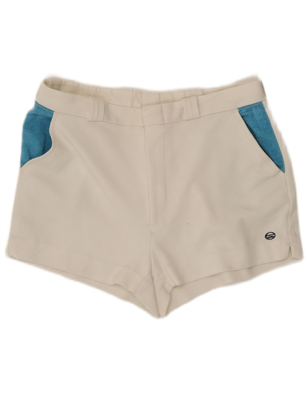 Shorts casuais femininos Elite IT 50 grande W34 branco colorblock poliéster
