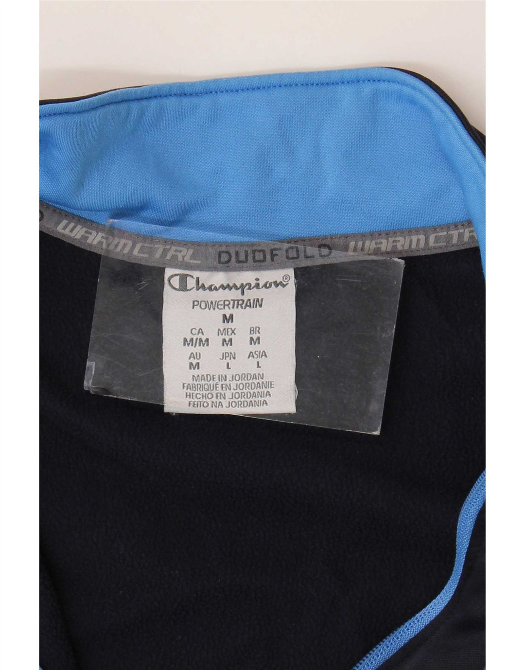 Jaqueta masculina de agasalho Champion médio azul marinho poliéster colorblock