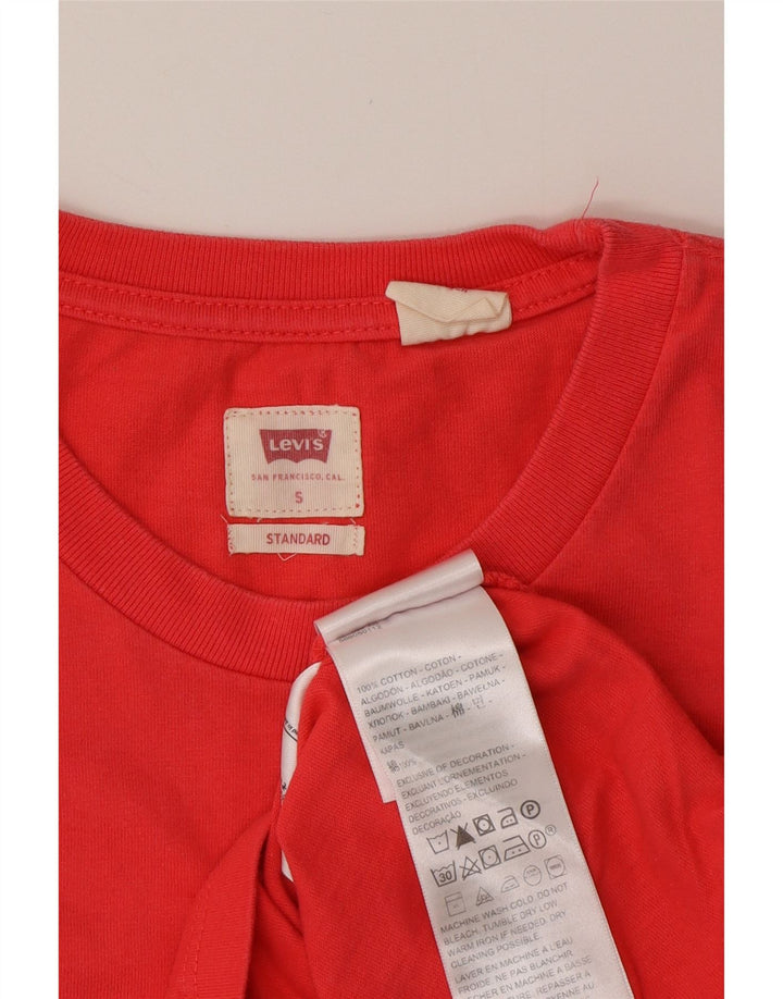 Camiseta masculina padrão LEVI'S top pequeno algodão vermelho