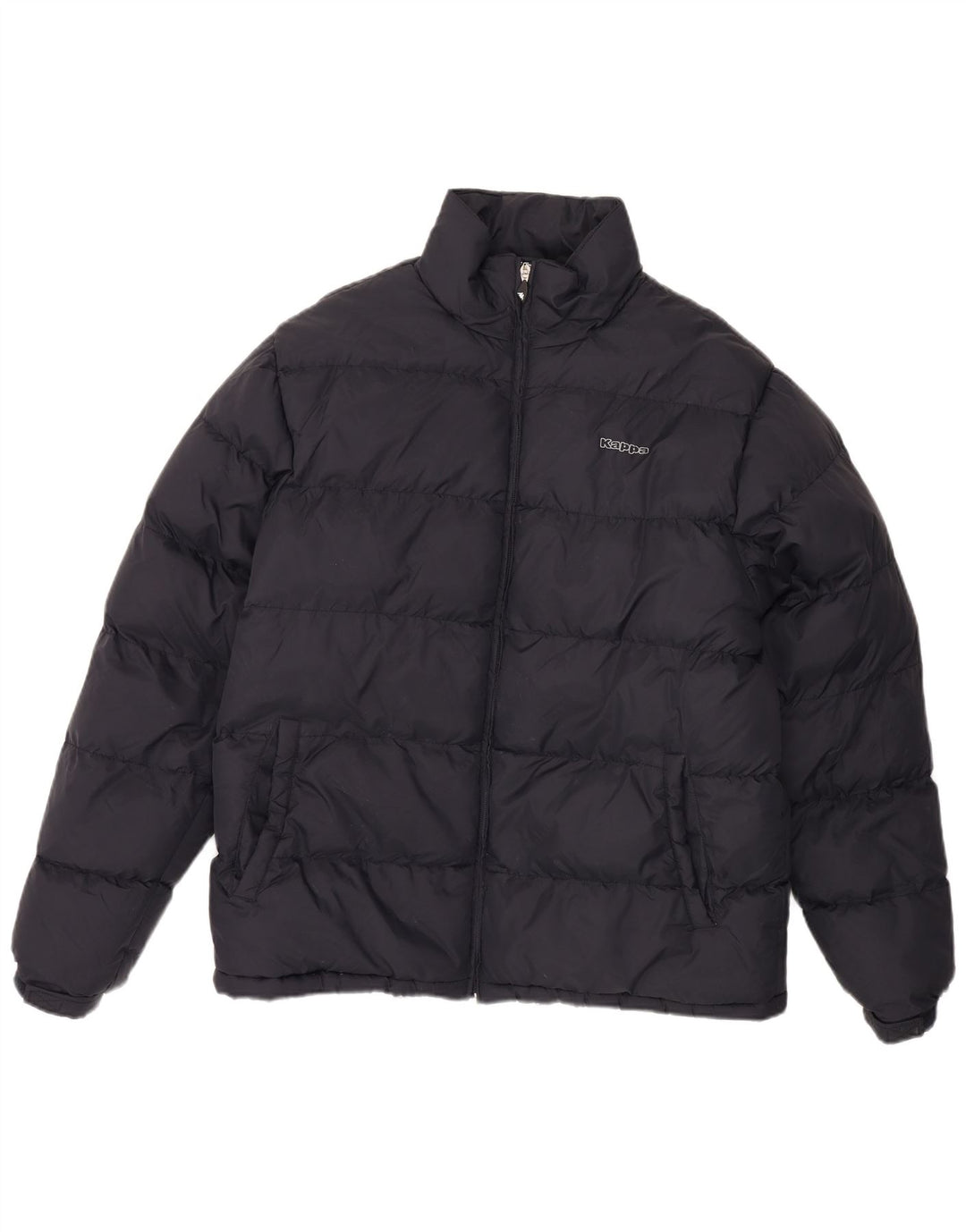 Jaqueta masculina acolchoada gráfica KAPPA UK 40 grande poliéster azul marinho