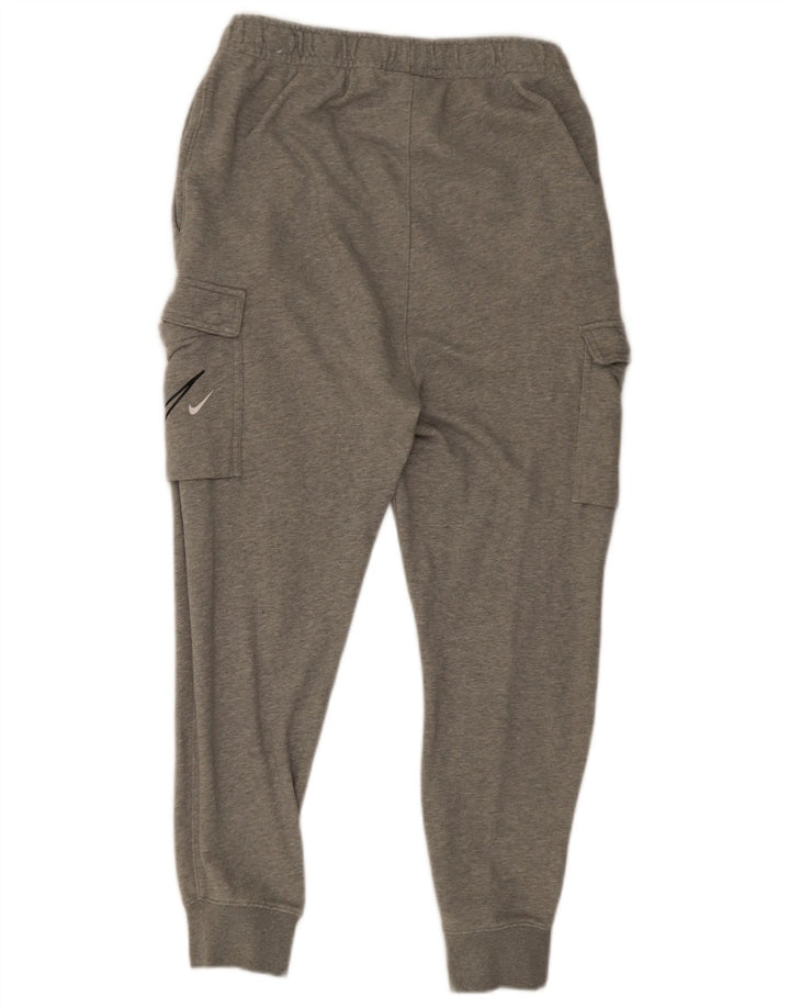 Calça de treino Nike masculina Graphic Cargo Joggers de algodão cinza médio