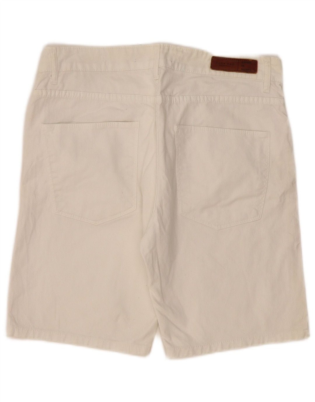 Zara Mens Denim Shorts EU 44 Grande W34 Branco