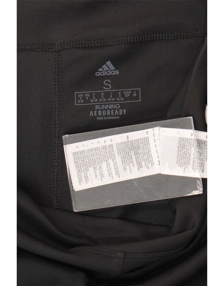 Leggings Adidas Aeroready Femininas UK 8/10 Pequenas Poliéster Preto