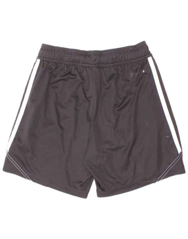 Shorts esportivos Adidas Aeroready para meninos 9-10 anos preto poliéster