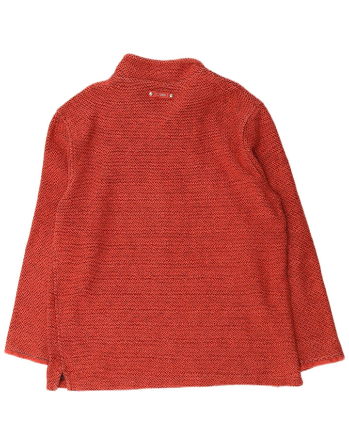 Moletom masculino Weird Fish com zíper e gola em algodão vermelho 2XL