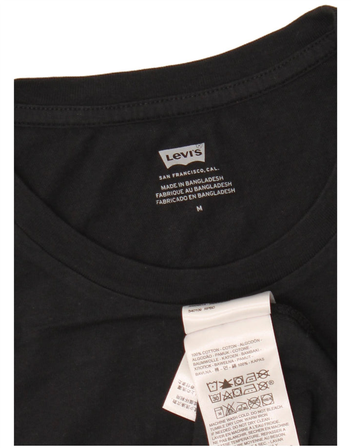 Camiseta gráfica masculina Levi's Top médio algodão preto