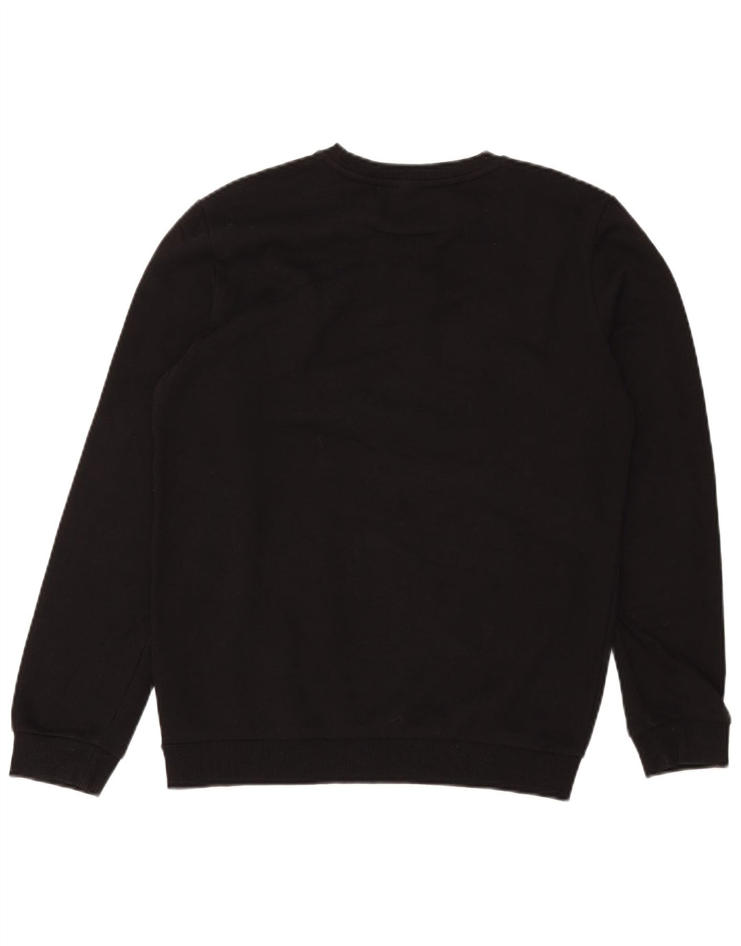 Puma Mens Graphic Moletom Jumper Pequeno Algodão Preto