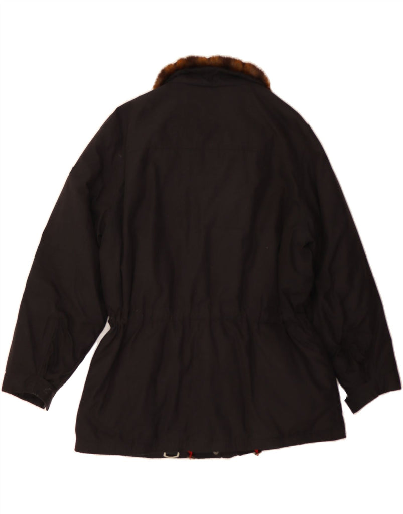 RALPH LAUREN Womens Padded Jacket UK 14 Medium Black Polyester Vintage Ralph Lauren and Second-Hand Ralph Lauren from Messina Hembry 