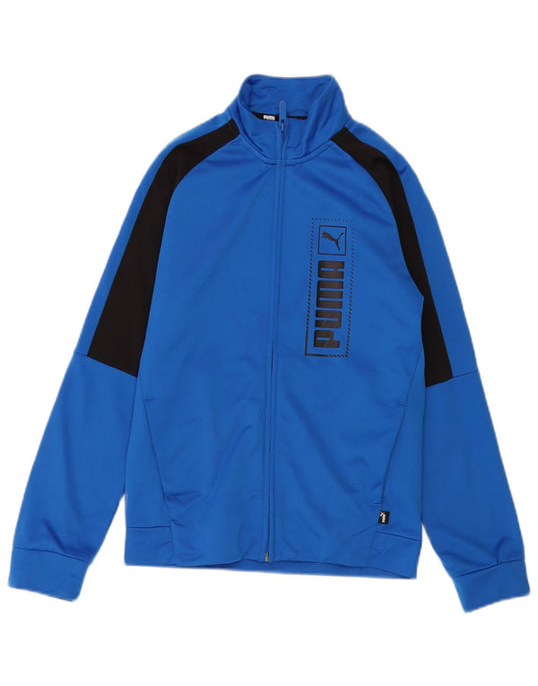 Jaqueta Puma Boys Graphic Tracksuit Top 11-12 Anos Azul Colorblock