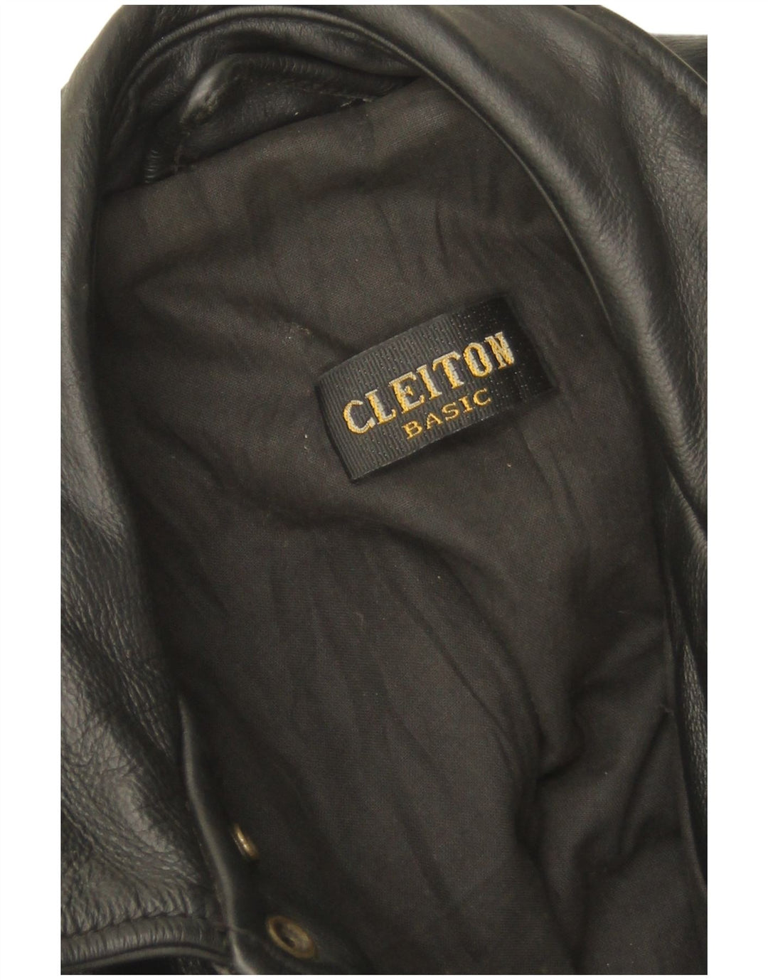 Jaqueta de couro masculina vintage UK 42 XL preta