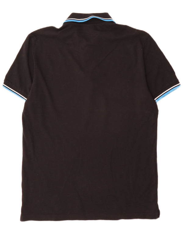 Camisa polo masculina Diadora XL preta listrada de algodão