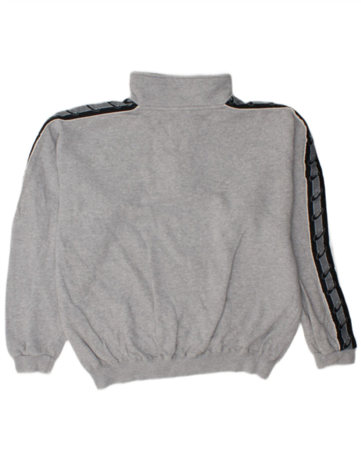 Asics masculino solto ajuste gráfico moletom jumper médio cinza colorblock