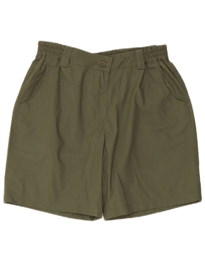 Mountain Warehouse Womens Chino Shorts UK 12 Médio W30 Khaki Poliéster
