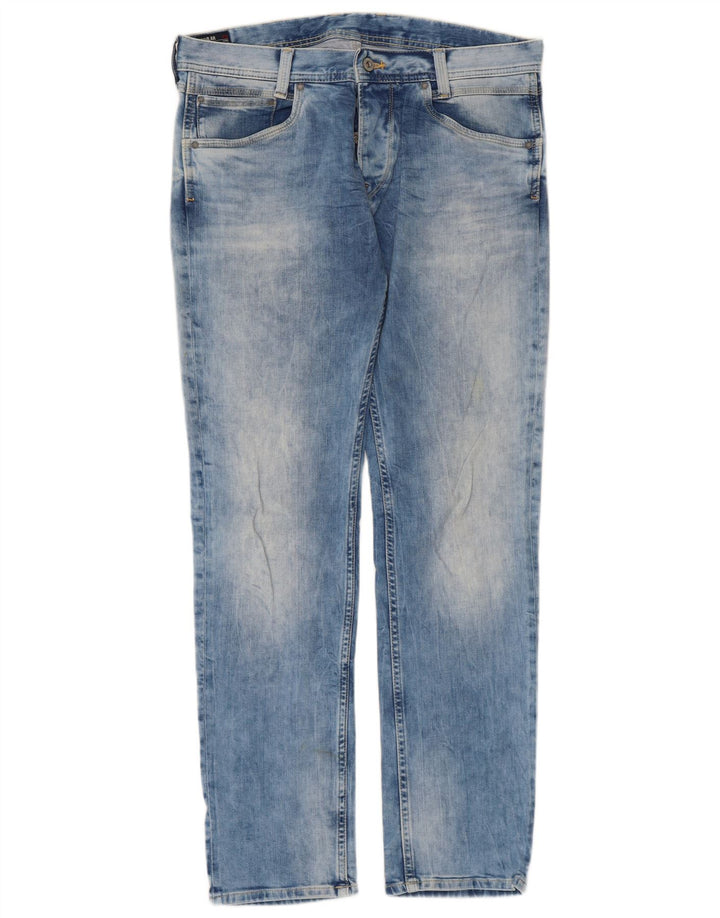PEPE Jeans feminino jeans reto W33 L32 azul algodão