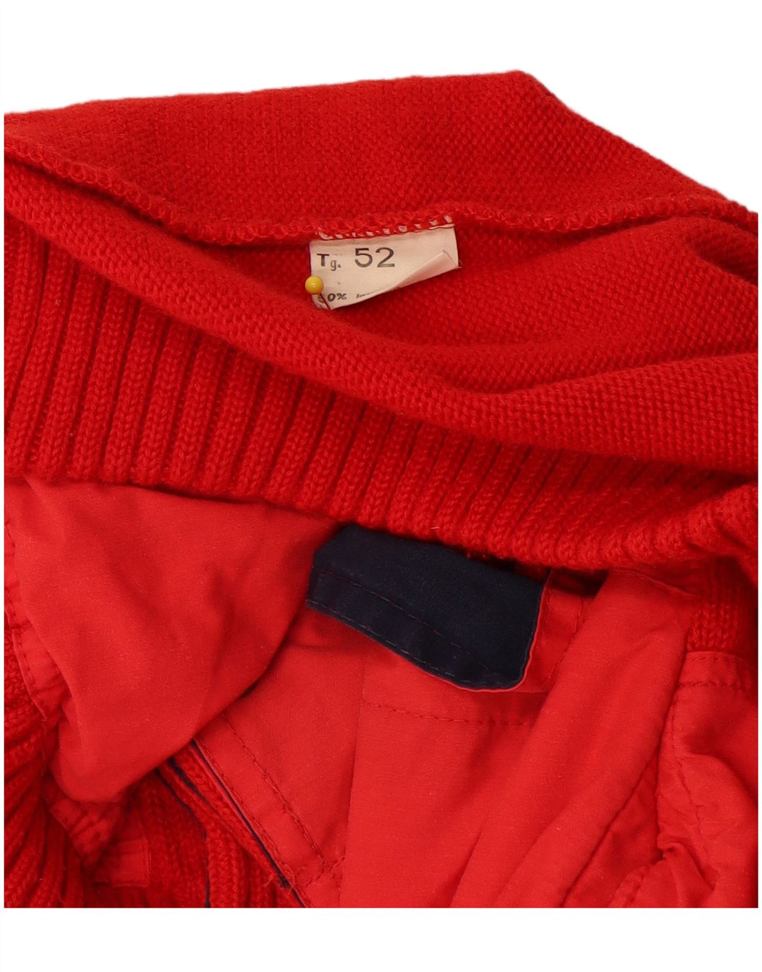 Good Luck Mens Gilet IT 52 XL Lã Vermelha