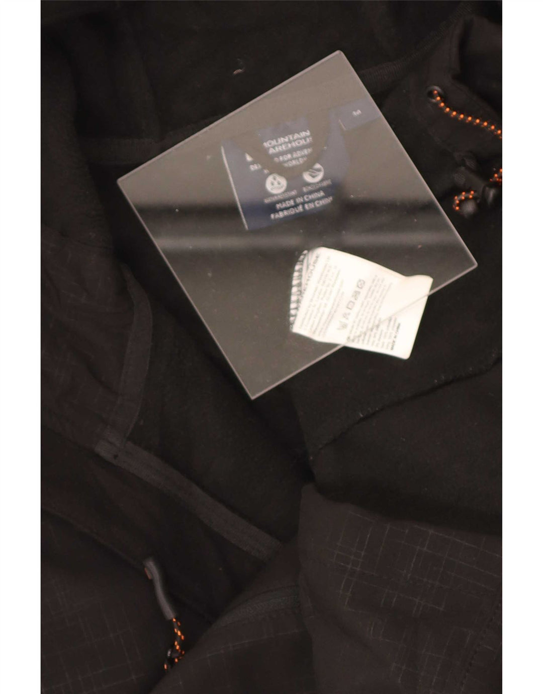 Jaqueta corta-vento masculina com capuz Mountain Warehouse Reino Unido 38 médio preto