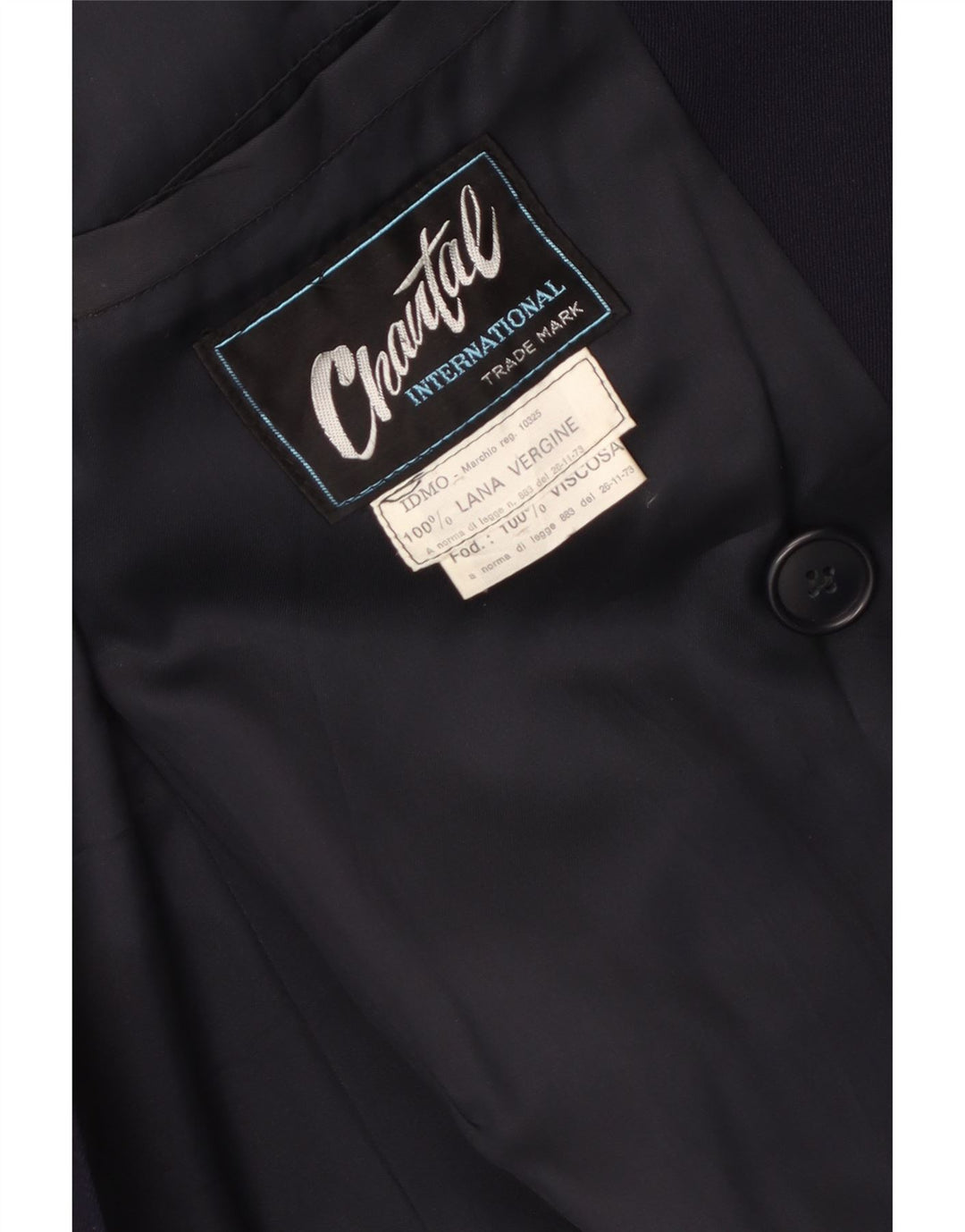 Trench Coat feminino Chantal Reino Unido 12 lã virgem azul marinho médio