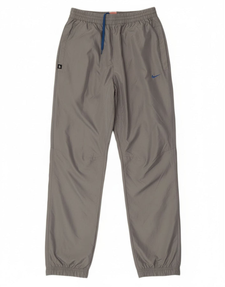 Calça esportiva Nike masculina gráfica joggers pequena cinza poliéster