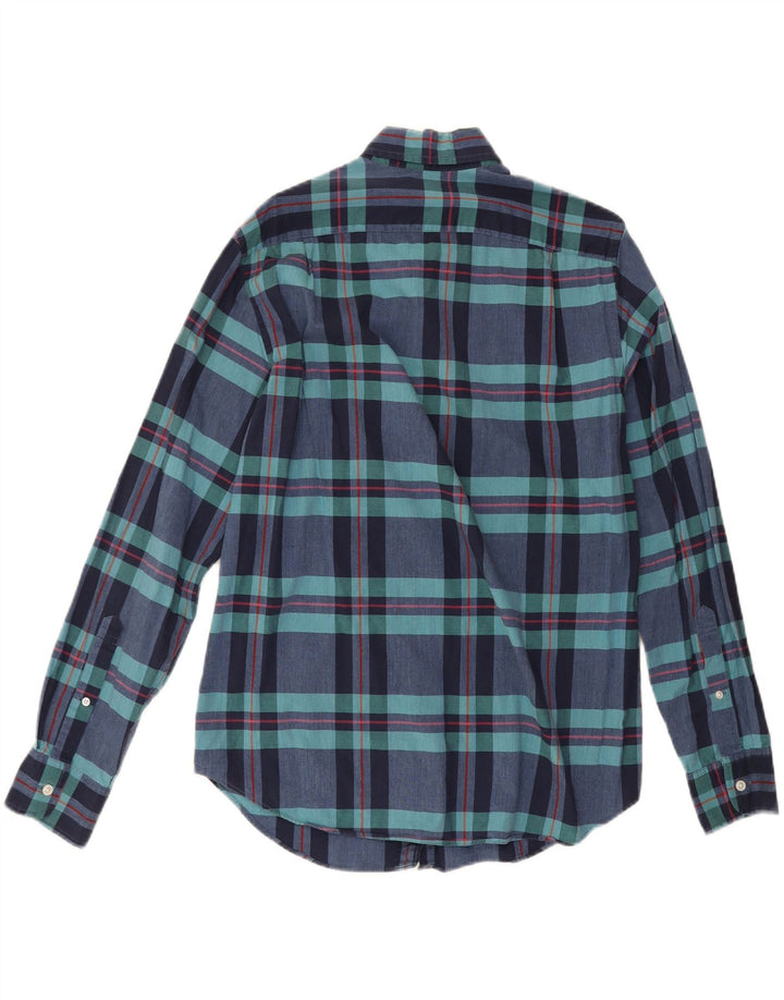 J. CREW Mens Shirt Medium Blue Check Cotton Vintage J. Crew and Second-Hand J. Crew from Messina Hembry 