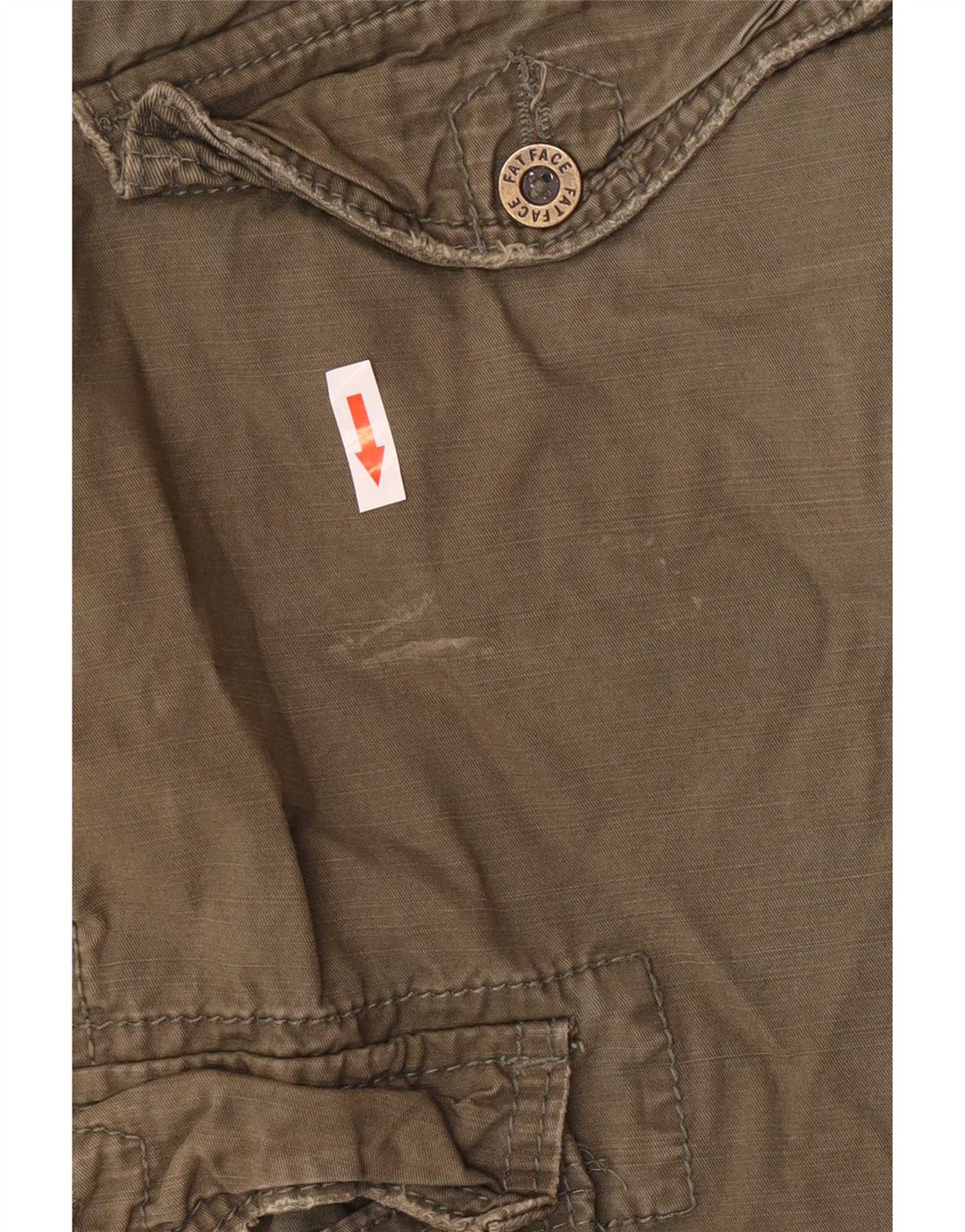 Shorts cargo masculinos Fat Face Grande W36 Algodão cáqui