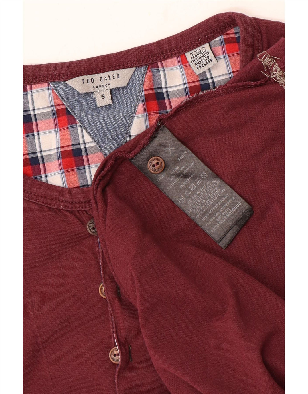 Top feminino Ted Baker manga comprida tamanho 5 XL algodão marrom