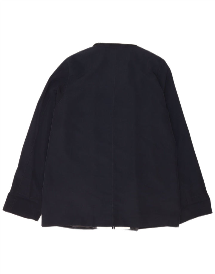 Jaqueta bomber feminina Marks & Spencer Reino Unido 16 grande poliéster azul marinho