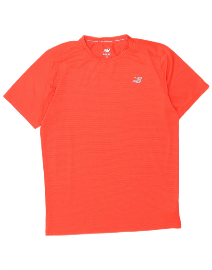 Camiseta masculina New Balance poliéster laranja médio