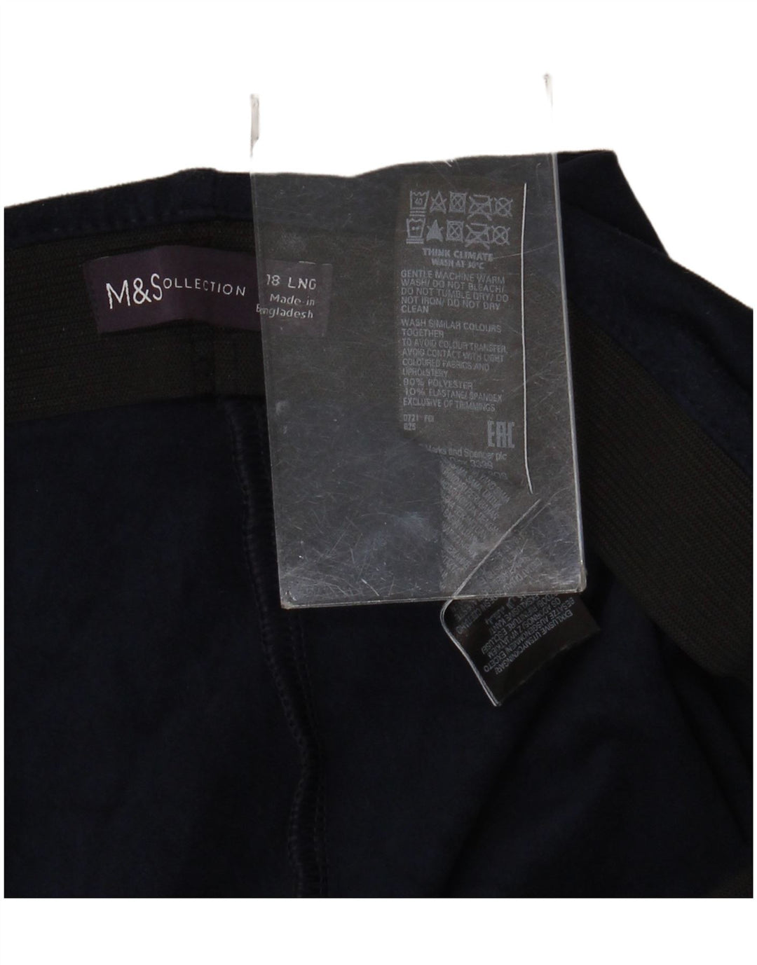 Leggings femininas Marks & Spencer UK 18 XL azul marinho poliéster