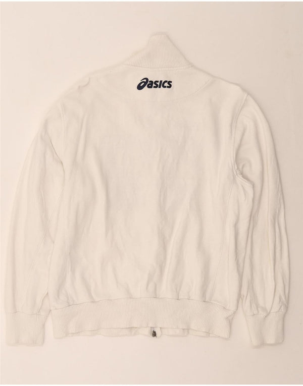 ASICS Mens Graphic Tracksuit Top Jaqueta XL Algodão Branco
