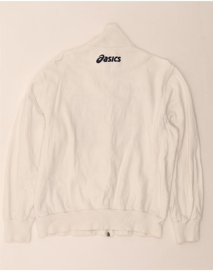 ASICS Mens Graphic Tracksuit Top Jaqueta XL Algodão Branco
