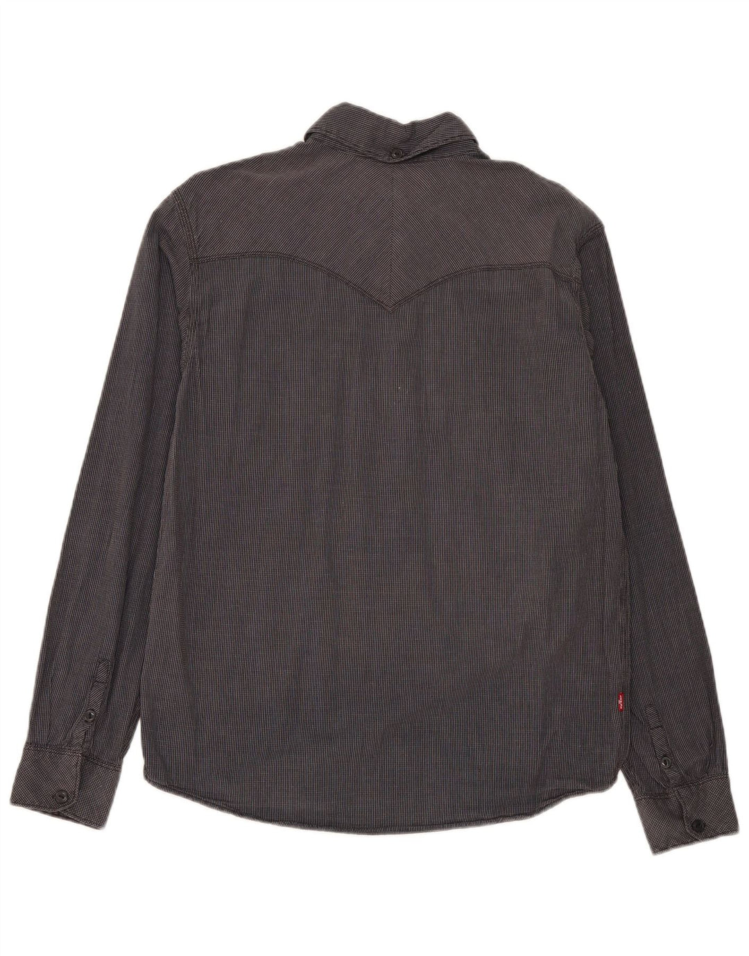 Camisa masculina Levi's Standard Fit algodão xadrez cinza médio