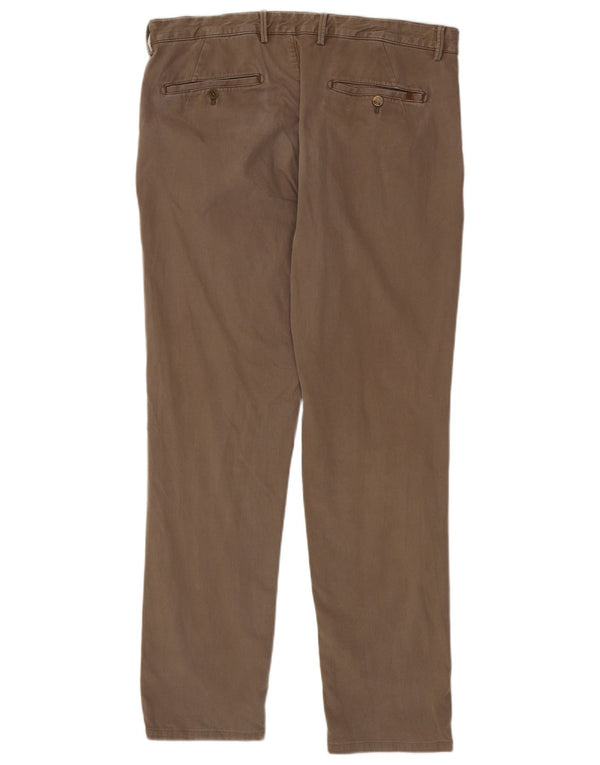 Calça Chino Masculina Massimo Dutti Casual Fit Slim UE 46 XL W36 L31 Bege