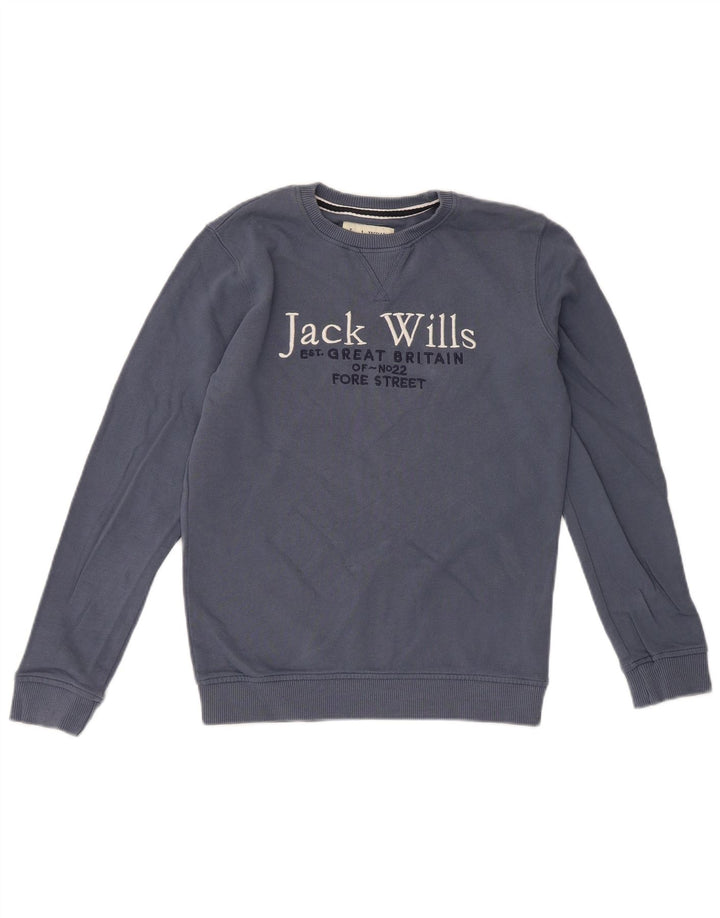 Jack Wills Boys Graphic Regular Fit Suéter 10-11 Anos Azul
