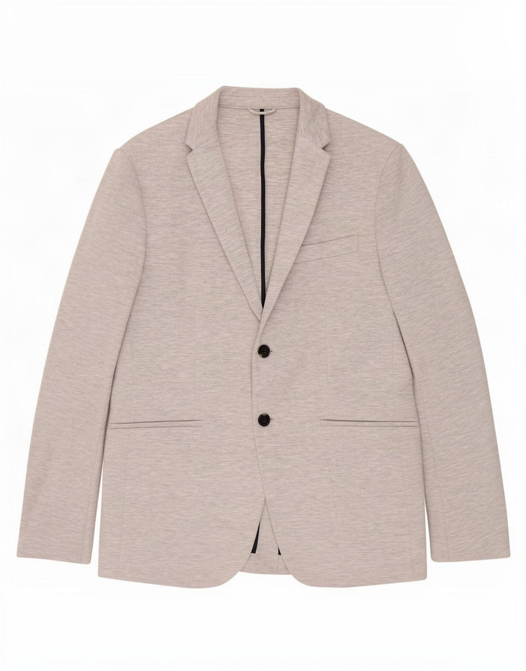 Jaqueta blazer masculina Zara com 2 botões Reino Unido 40 poliéster manchado cinza grande