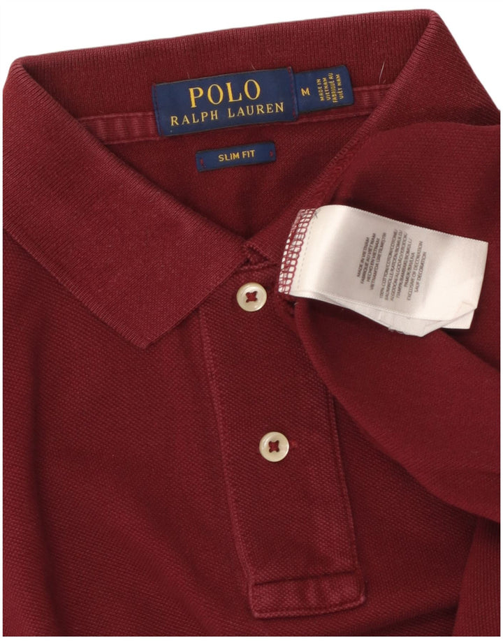 POLO RALPH LAUREN Camisa polo masculina slim fit de algodão marrom médio